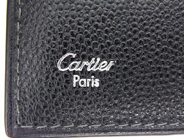 美品 Cartier カルティエ カードケース サントス - ブラック レザー
