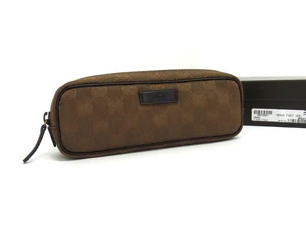 GUCCI グッチ マルチケース ペンケース 106648 ブラウン系 GGキャンバス×レザー ユニセックス 新古未使用展示品【本物保証】