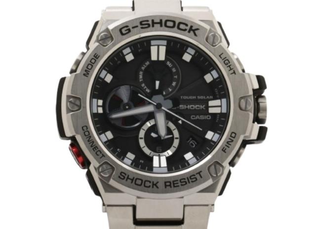 CASIO カシオ 腕時計 G-SHOCK G-STEEL GST-B100 Series GST-B100D-1AJF ブラック シルバー系 樹脂／ステンレススチール メンズ アナログ 美品【本物保証】