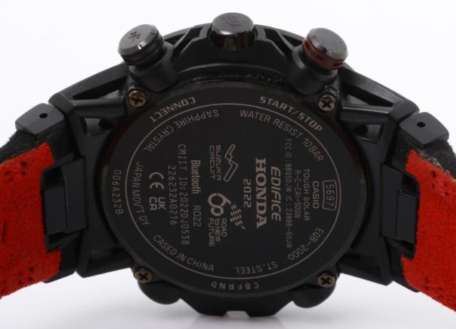CASIO カシオ 時計 EDIFICE SOSPENSIONE エディフィス Honda Racing Red Edition EQB2000HR1AJR ブラック レッド ステンレススチール メンズ 鈴鹿サーキット60周年記念 アナログ 美品【本物保証】_3