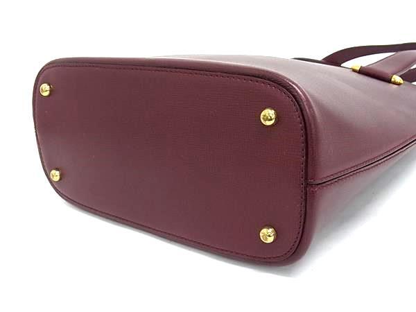 Cartier カルティエ ハンドバッグ ボルドー レザー レディース 美品