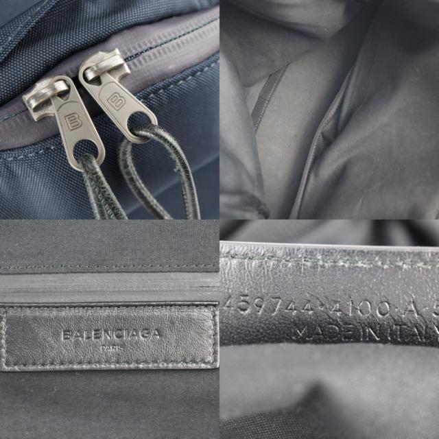 美品 BALENCIAGA バレンシアガ XPLORER エクスプローラー バックパック リュック・デイパック 459744 ナイロンキャンバス ネイビー ロゴ 刺繍【本物保証】_7