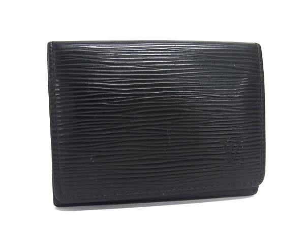 美品 LOUIS VUITTON ルイヴィトン カードケース アンヴェロップ カルト ドゥ ヴィジット M56582 ブラック エピ ユニセックス【本物保証】