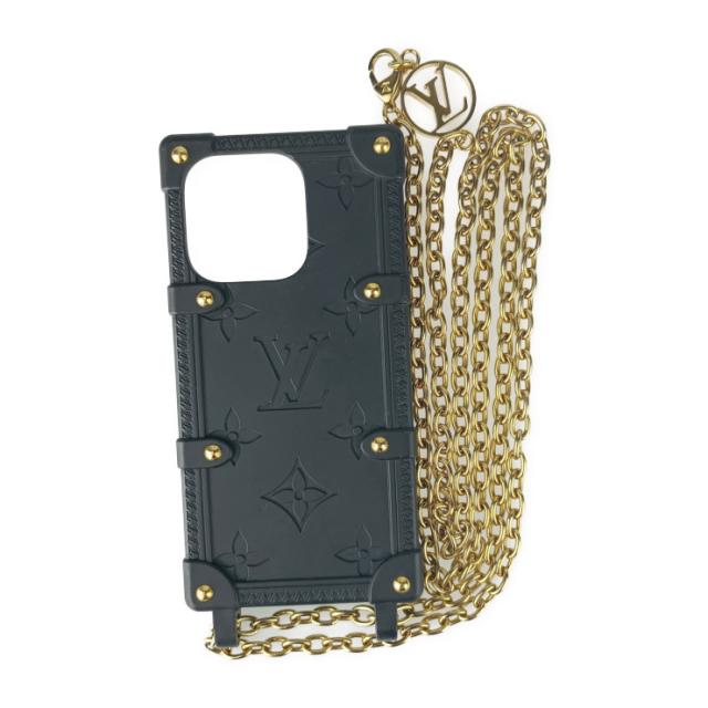 LOUIS VUITTON - LOUIS VUITTON ルイ ヴィトン スマートフォンケース リ・トランク IPHONE 14 PRO M81997 ブラック ゴールド金具 TPU レディース ショルダー付きスマホカバー LVサークル モノグラム【本物保証】 LOUIS VUITTON ルイ ヴィトン スマートフォンケース リ