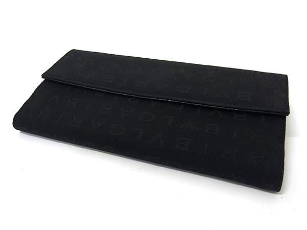 BVLGARI ブルガリ 財布 ロゴマニア - ブラック キャンバス×レザー ユニ