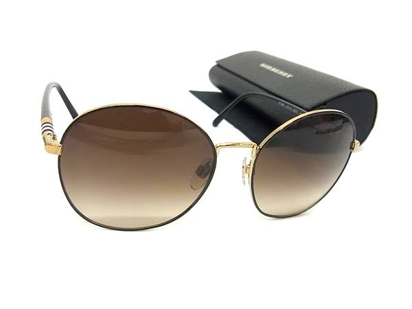 BURBERRY バーバリー サングラス - B 3094 ブラウン ブラック プラスチック メタル ユニセックス 超美品【本物保証】