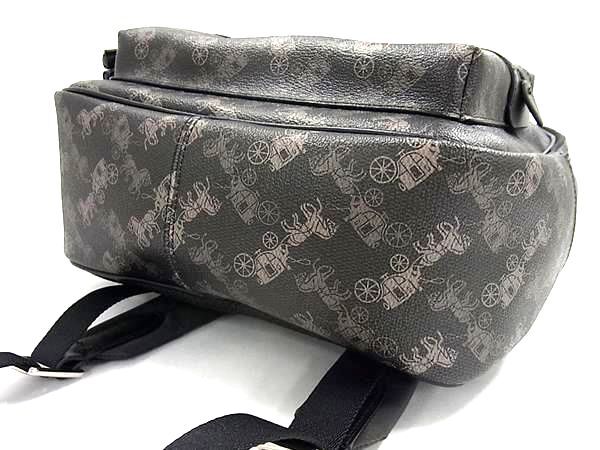 COACH コーチ リュックサック ホースアンドキャリッジ F84225 ブラック系 PVC レザー ユニセックス 美品【本物保証】_4