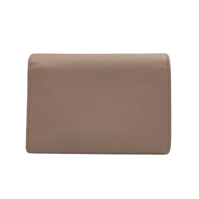PRADA プラダ 三つ折り財布 1MH025 ベージュ系 サフィアーノレザー レディース ゴールド金具 美品【本物保証】_2