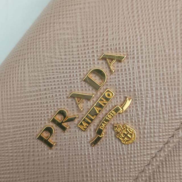 PRADA プラダ 三つ折り財布 1MH025 ベージュ系 サフィアーノレザー レディース ゴールド金具 美品【本物保証】_5