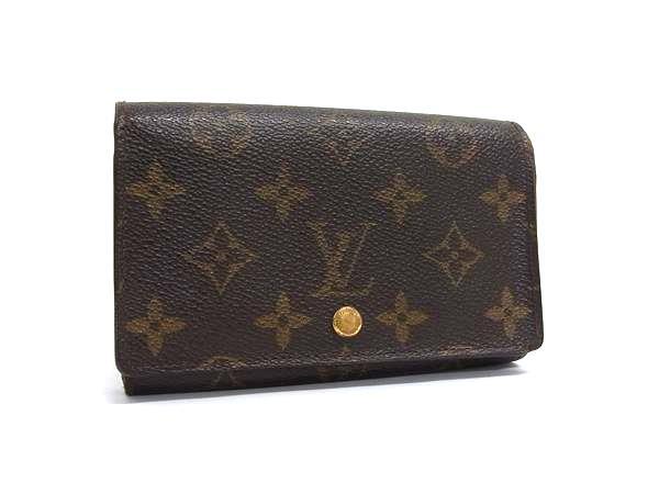 LOUIS VUITTON ルイヴィトン 財布 モノグラム ポルトモネ ビエトレゾール M61730 ブラウン PVC レザー レディース 二つ折り 財布【本物保証】