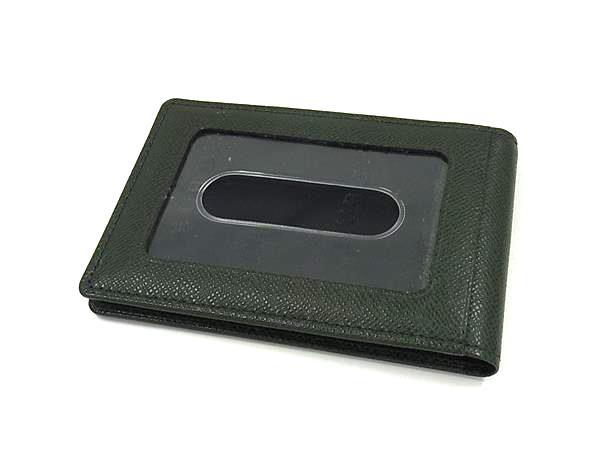 BURBERRY バーバリー カードケース パスケース - グリーン系 レザー  