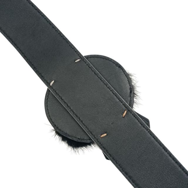 FENDI フェンディ ショルダーストラップ STRAP YOU KARLITO ストラップ ユー カーリト カールラガーフェルド ブルー ブラック ホワイト系 パイソン レザー ファー ユニセックス シルバー金具 美品【本物保証】_5