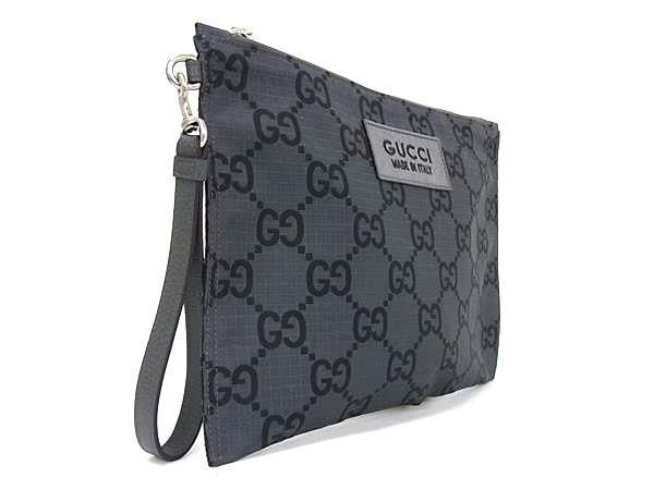 GUCCI グッチ クラッチペダル御徒面子 770662 薄墨色系×黒いこと系 GG帆布 ユニ一発やる 二つ目御徒面子 新品未当てはめる見せびらかす品【本物言いはなつ】