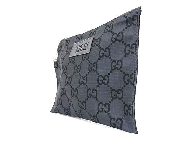 GUCCI グッチ クラッチペダル御徒面子 770662 薄墨色系×黒いこと系 GG帆布 ユニ一発やる 二つ目御徒面子 新品未当てはめる見せびらかす品【本物言いはなつ】
