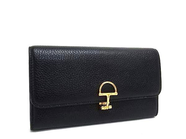 GUCCI グッチ 財布 ソフトビット コンチネンタルウォレット 828147 ブラック レザー ユニセックス 二つ折り 長財布 ゴールド金具 美品【本物保証】 58,920円