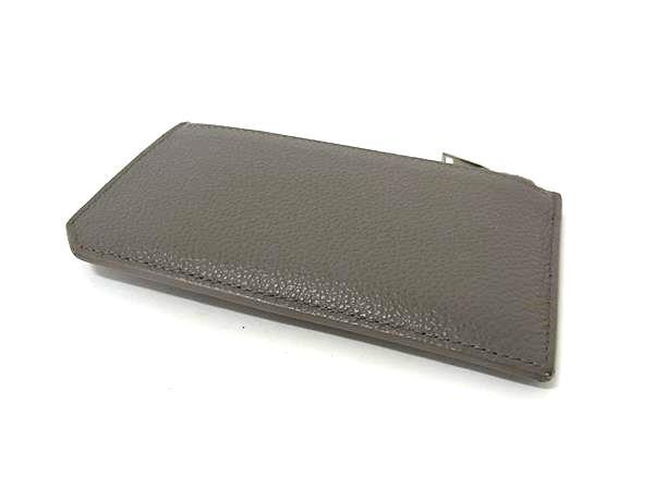 SAINT LAURENT サンローラン コイン カードケース フラグメントケース 458583 グレー レザー ユニセックス【本物保証】_2