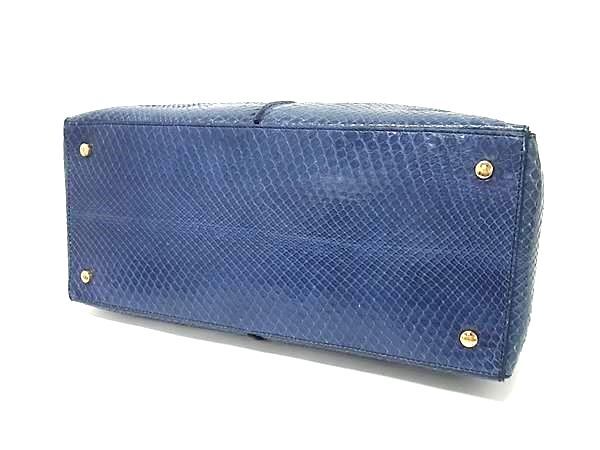 TOD'S トッズ バッグ 2WAY ハンドバッグ - ブルー系 パイソン