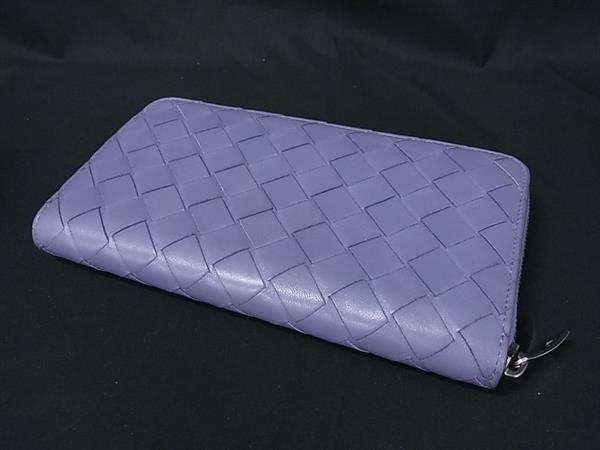 BOTTEGA VENETA ボッテガヴェネタ 長財布 イントレチャート ジップアラウンドウォレット 608053 ラベンダー系 レザー ユニセックス ラウンドファスナー シルバー金具【本物保証】_2