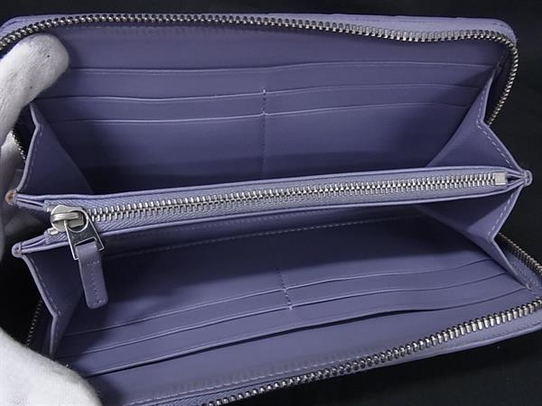 BOTTEGA VENETA ボッテガヴェネタ 長財布 イントレチャート ジップアラウンドウォレット 608053 ラベンダー系 レザー ユニセックス ラウンドファスナー シルバー金具【本物保証】_3