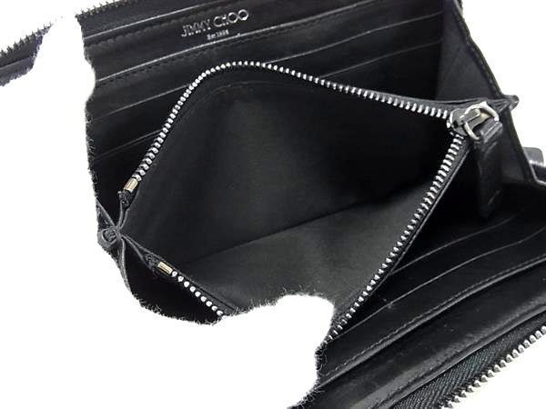 JIMMY CHOO ジミーチュウ 長財布 SEKI セキ グリーン系 ナイロン メンズ ラウンドファスナー 美品【本物保証】_3