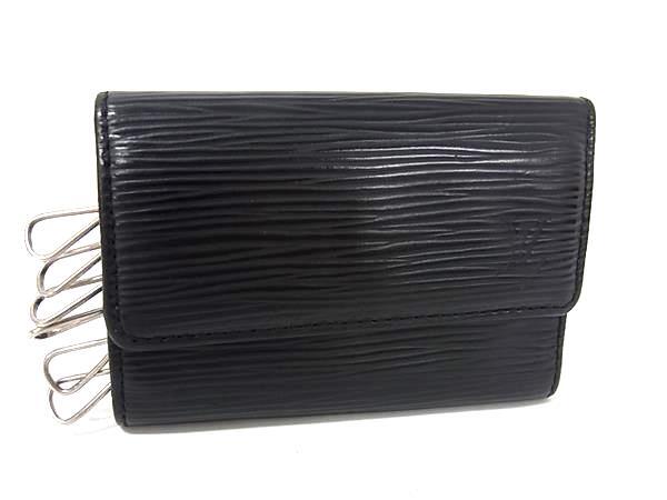 LOUIS VUITTON ルイヴィトン キーケース ミュルティクレ6 M63812 ブラック エピ ユニセックス シルバー金具【本物保証】