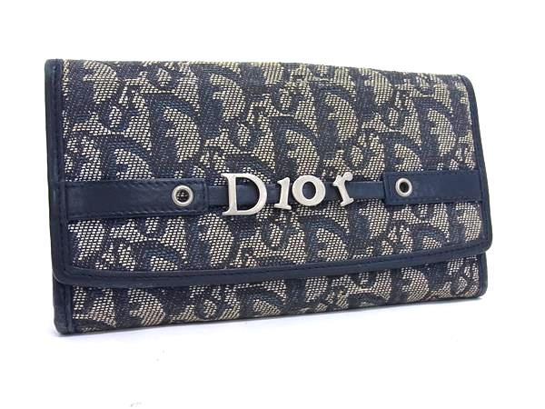 ChristianDior クリスチャンディオール 財布 トロッター - ネイビー系