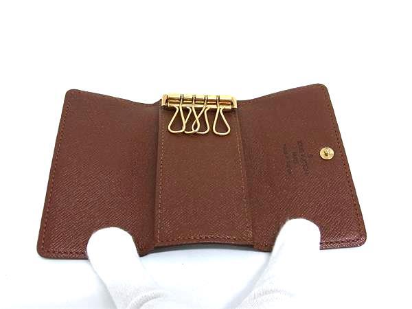 LOUIS VUITTON ルイヴィトン キーケース モノグラム ミュルティクレ4 M62631 ブラウン PVC×レザー ユニセックス 4連 ゴールド金具【本物保証】_3