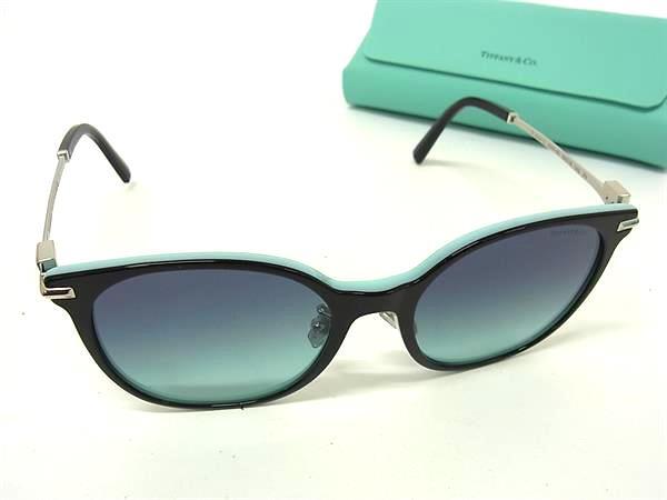TIFFANY＆Co ティファニー サングラス TF4224D ブラック クリアブルーグラデーション メタル ユニセックス 美品【本物保証】