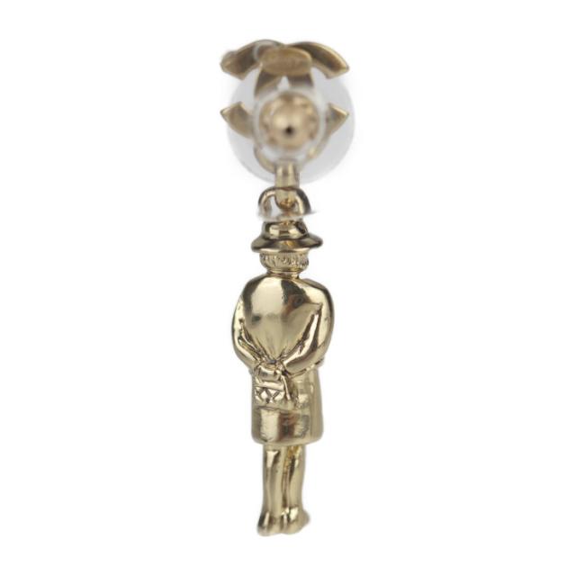 超美品 CHANEL シャネル マドモアゼル A13435 ピアス メタル ゴールド ココマーク スイング ドールモ【本物保証】_3
