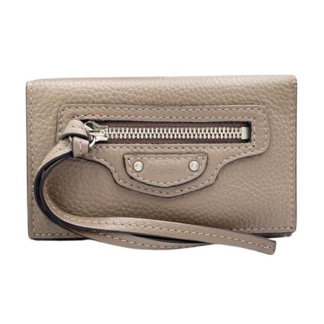 BALENCIAGA バレンシアガ キーケース ネオクラシック 650854 ブラウン系 レザー ユニセックス 6連 シルバー金具 美品【本物保証】