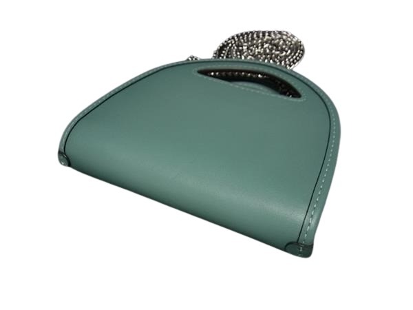 COACH コーチ チェーンウォレット トップハンドル CT879 グリーン レザー レディース シルバー金具 新古未使用展示品【本物保証】_2