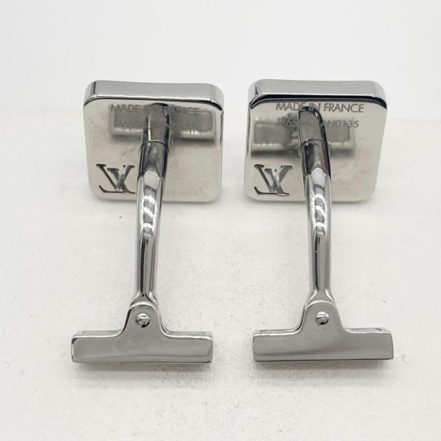 LOUIS VUITTON ルイヴィトン カフス ブトン･ドゥ･マンシェット M65043 シルバー系 メタル メンズ カフリンクス ダミエ 美品【本物保証】_1