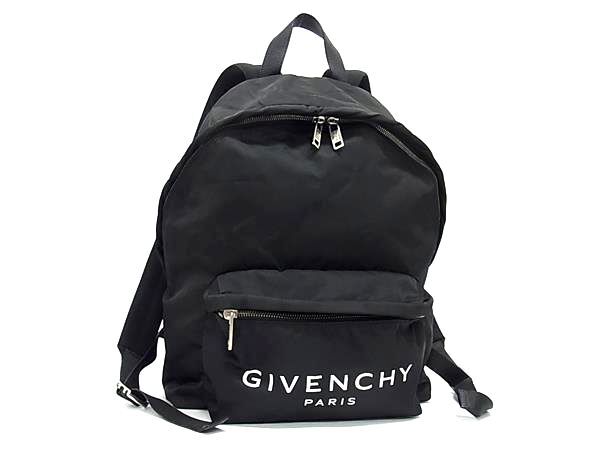 GIVENCHY ジバンシィ リュックサック アーバン バックパック BK500J ブラック ナイロン×レザー ユニセックス シルバー金具【本物保証】
