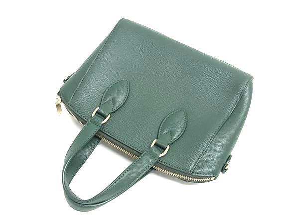 FURLA フルラ ハンドバッグ ミネルヴァ グリーン レザー レディース 