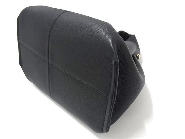 POLENE ポレーヌ ハンドバッグ ヌメロ ヌフ ブラック系 レザー レディース ゴールド金具 美品【本物保証】_3