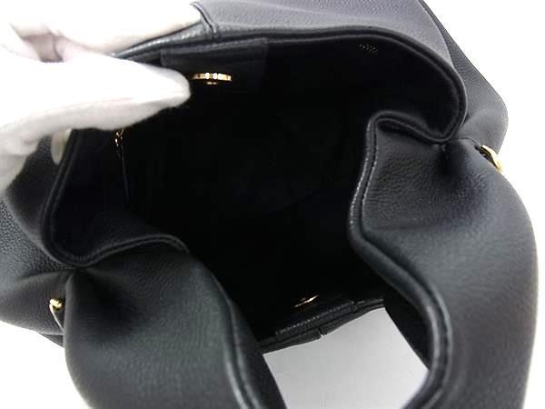 POLENE ポレーヌ ハンドバッグ ヌメロ ヌフ ブラック系 レザー レディース ゴールド金具 美品【本物保証】_4