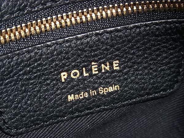 POLENE ポレーヌ ハンドバッグ ヌメロ ヌフ ブラック系 レザー レディース ゴールド金具 美品【本物保証】_5