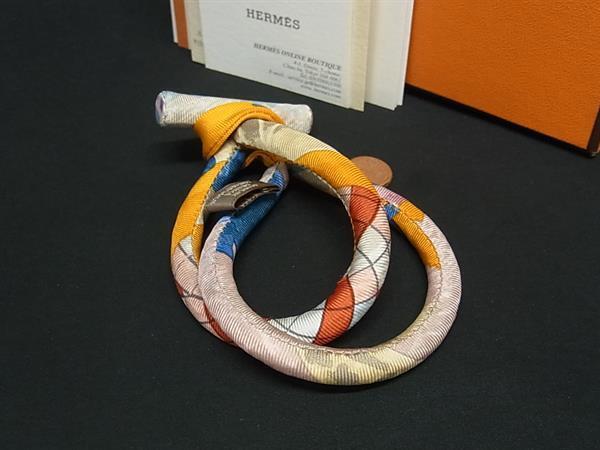 HERMES エルメス ブレスレット ブリッド･ドゥ･ソワ ダブル プティアッシュ - マルチカラー シルク100% レディース 超美品【本物保証】_5