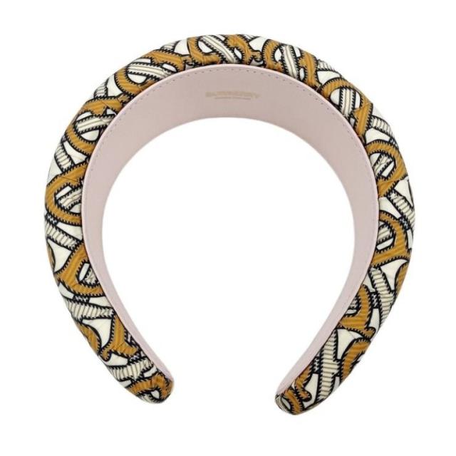 BURBERRY バーバリー カチューシャ TBモノグラム マルチカラー系 キャンバス レディース ヘアアクセサリー ヘッドバンド 美品【本物保証】