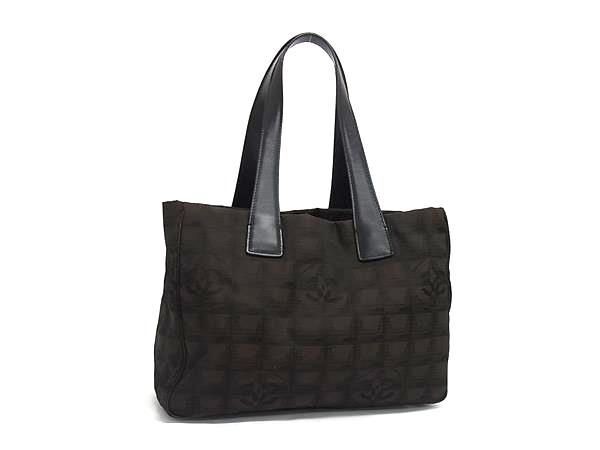 CHANEL シャネル トートバッグ ニュートラベルライン トート PM A20457 ブラウン系 ブラック ナイロン×レザー レディース ハンドバッグ 超美品【本物保証】