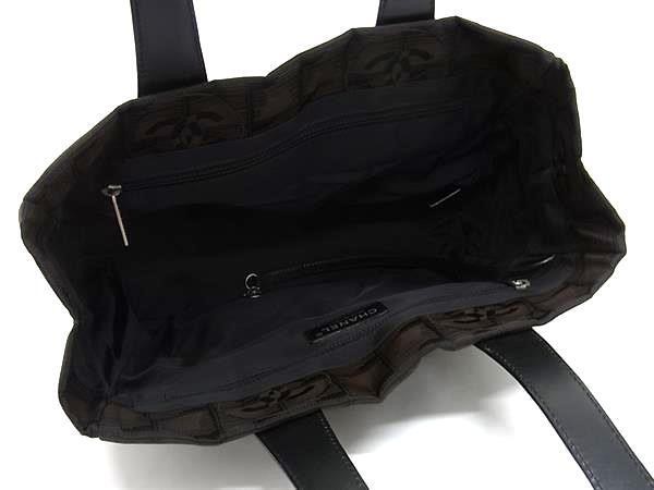 CHANEL シャネル トートバッグ ニュートラベルライン トート PM A20457 ブラウン系 ブラック ナイロン×レザー レディース ハンドバッグ 超美品【本物保証】_4