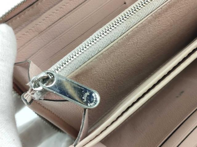 LOUIS VUITTON ルイヴィトン 長財布 ジッピーウォレット M82755 ジャスミンピンク系 マヒナ レディース ラウンドファスナー シルバー金具 美品【本物保証】_5
