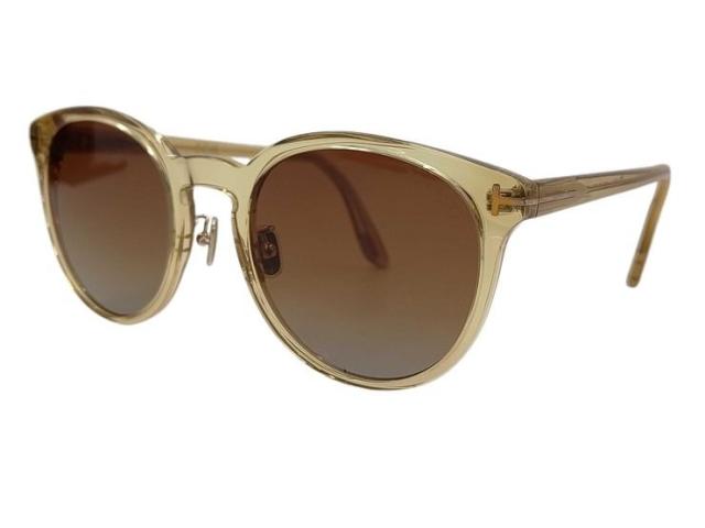 TOM FORD トムフォード サングラス TF1052-K クリアゴールド系 プラスチック ユニセックス ウェリントン 美品【本物保証】