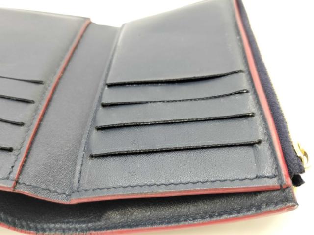 LOUIS VUITTON ルイヴィトン 三つ折り財布 ポルトフォイユ カプシーヌ コンパクト M63741 マリーヌルージュ系 トリヨンレザー レディース ゴールド金具【本物保証】_6