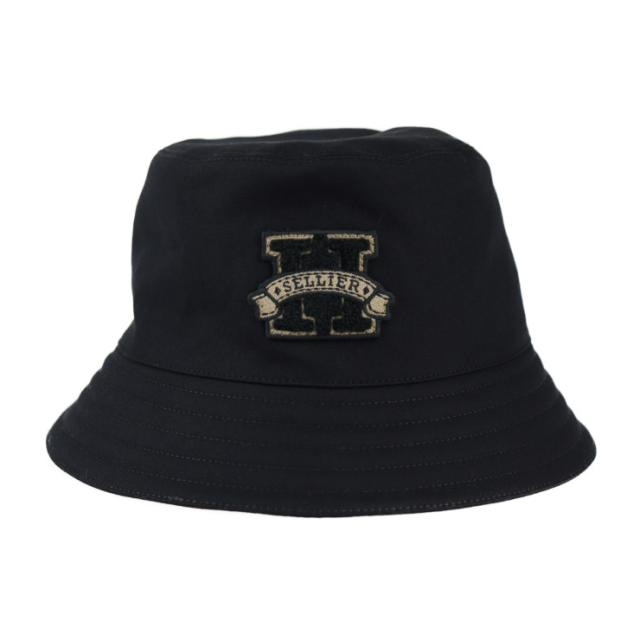 新古未使用展示品 HERMES エルメス ハーパー Hセリエ ハット 232031N 表記サイズ 58 コットン ブラック バケットハット 帽子【本物保証】