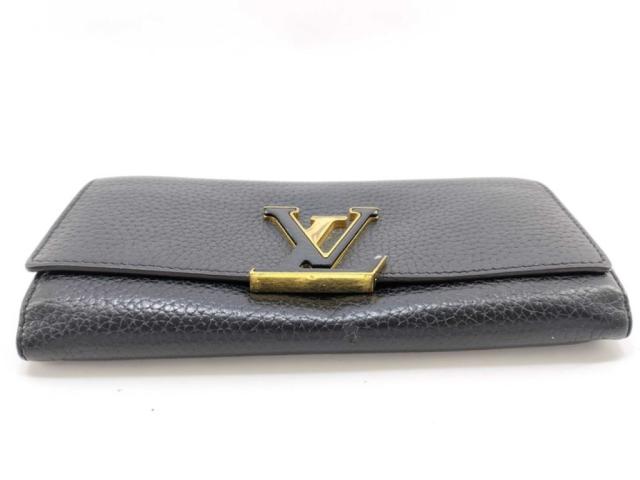 LOUIS VUITTON ルイヴィトン 長財布 ポルトフォイユ カプシーヌ M61248 ノワール（ブラック）系 トリヨンレザー レディース 二つ折り ゴールド金具【本物保証】_2