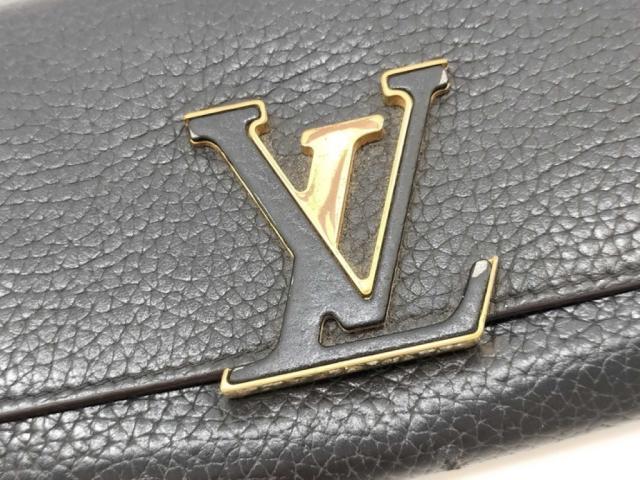LOUIS VUITTON ルイヴィトン 長財布 ポルトフォイユ カプシーヌ M61248 ノワール（ブラック）系 トリヨンレザー レディース 二つ折り ゴールド金具【本物保証】_4