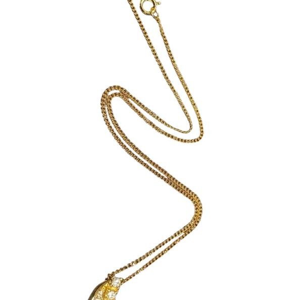 Christian Dior ディオール ネックレス ゴールド系 メタル ラインストーン レディース 超美品【本物保証】_3