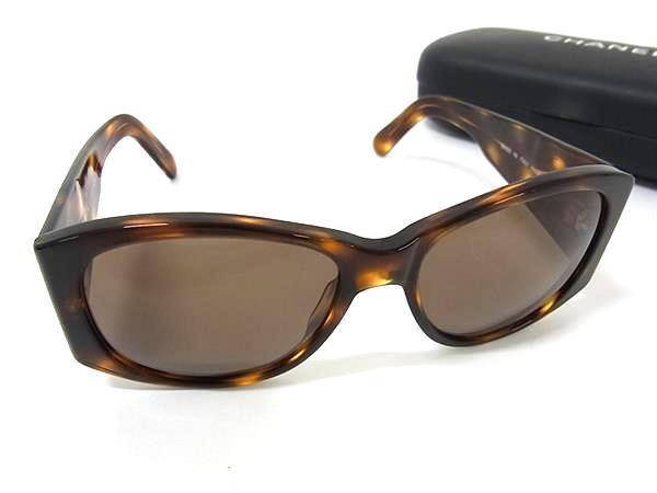 CHANEL シャネル サングラス ココマーク 5246 ブラウン レンズ クリアブラウン プラスチック レディース べっ甲調 美品【本物保証】