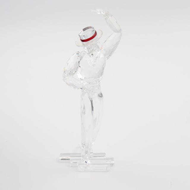 新古未使用展示品 SWAROVSKI スワロフスキー アントニオ マジックオブダンス インテリア 606441 クリスタルガラス クリア レッド 2003年 SCS会員限定品 オブジェ フィギュリン 置物【本物保証】